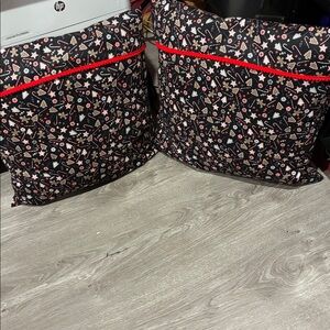 Black and Red Patterned Throw Pillows